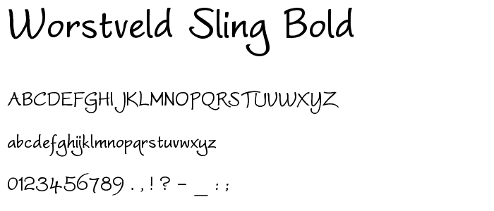 Worstveld Sling Bold font